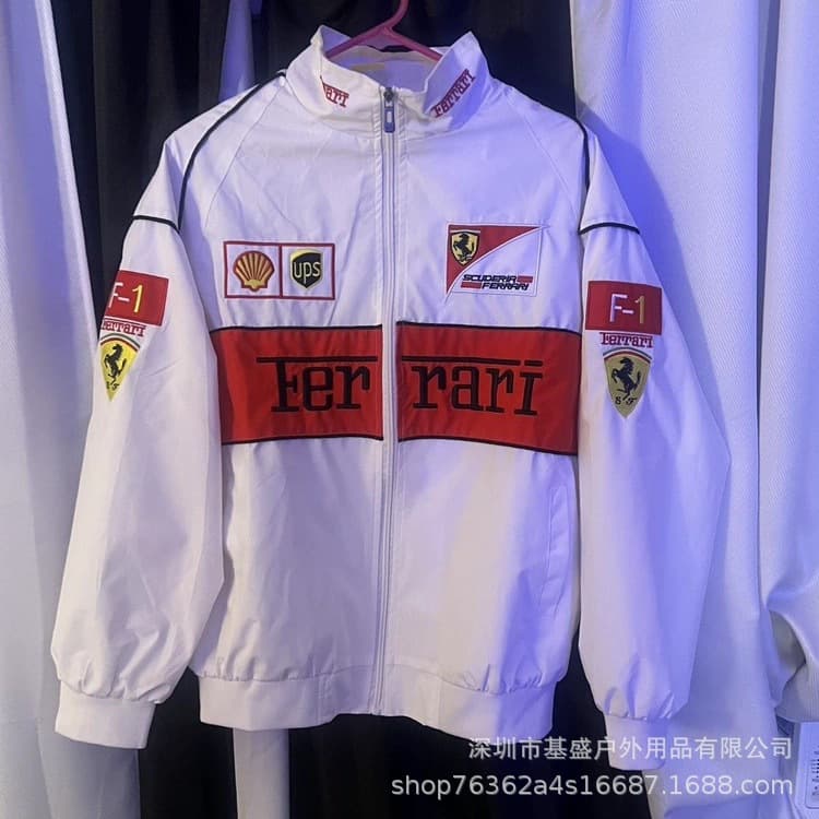 F1 racing suit embroidered jacket Amazon cross-border best-selling retro motorcycle riding suit plus cotton jacket supports customization 7