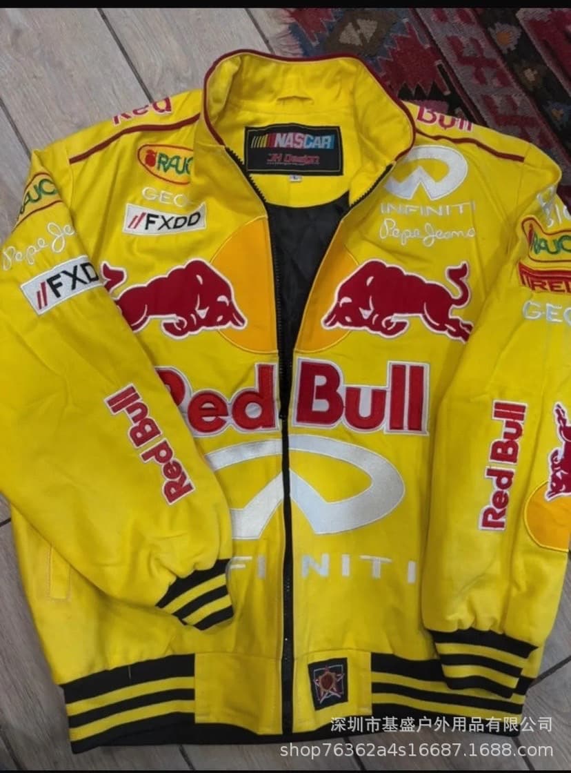 F1 racing suit embroidered jacket Amazon cross-border best-selling retro motorcycle riding suit plus cotton jacket supports customization 8