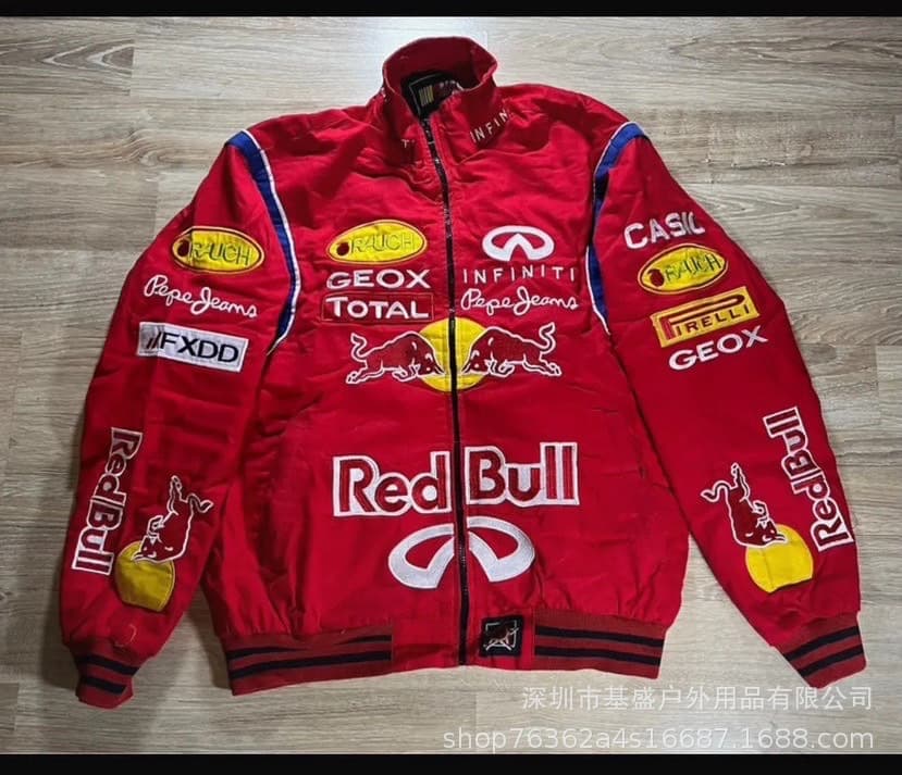 F1 racing suit embroidered jacket Amazon cross-border best-selling retro motorcycle riding suit plus cotton jacket supports customization 10