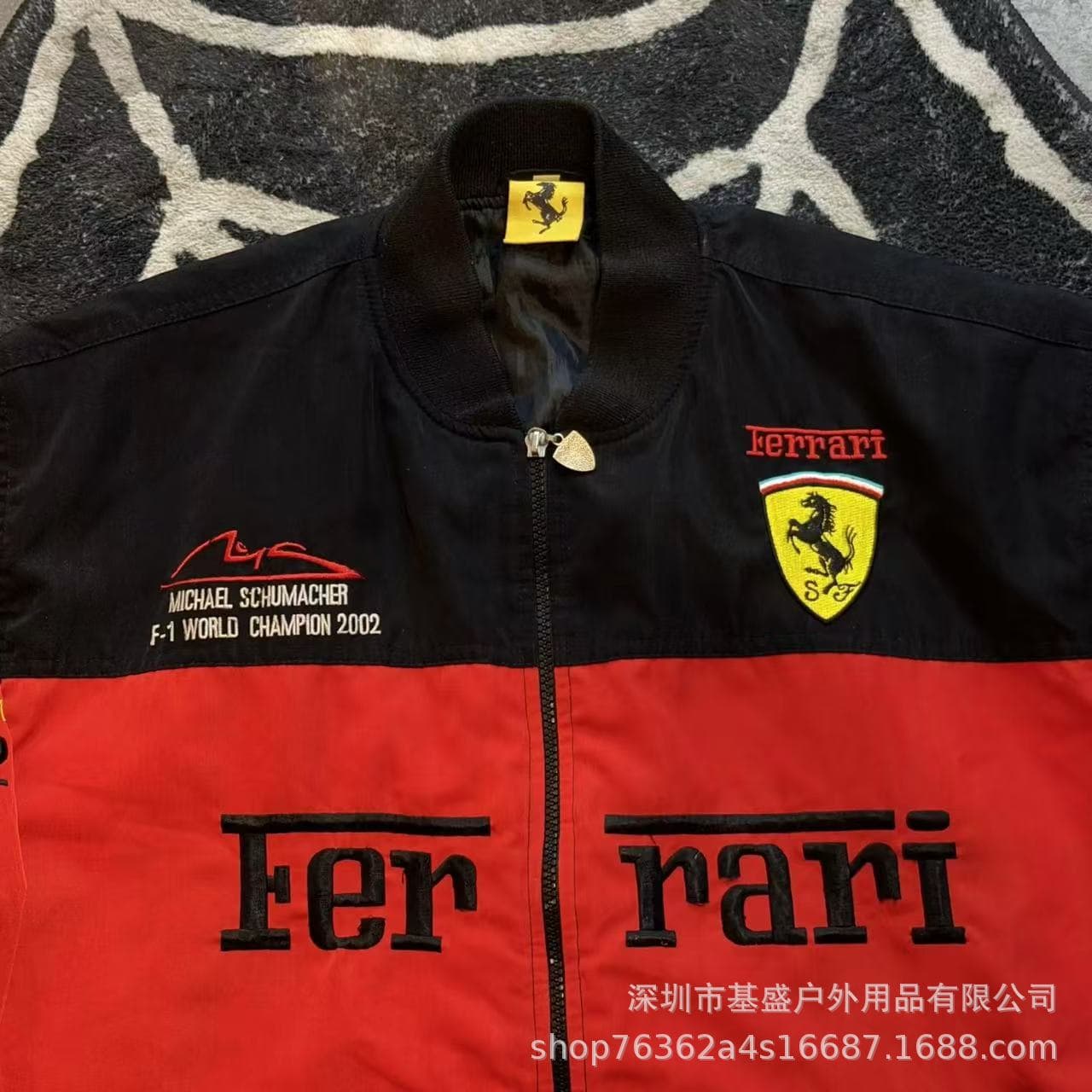 F1 racing suit embroidered jacket Amazon cross-border best-selling retro motorcycle riding suit plus cotton jacket supports customization 5