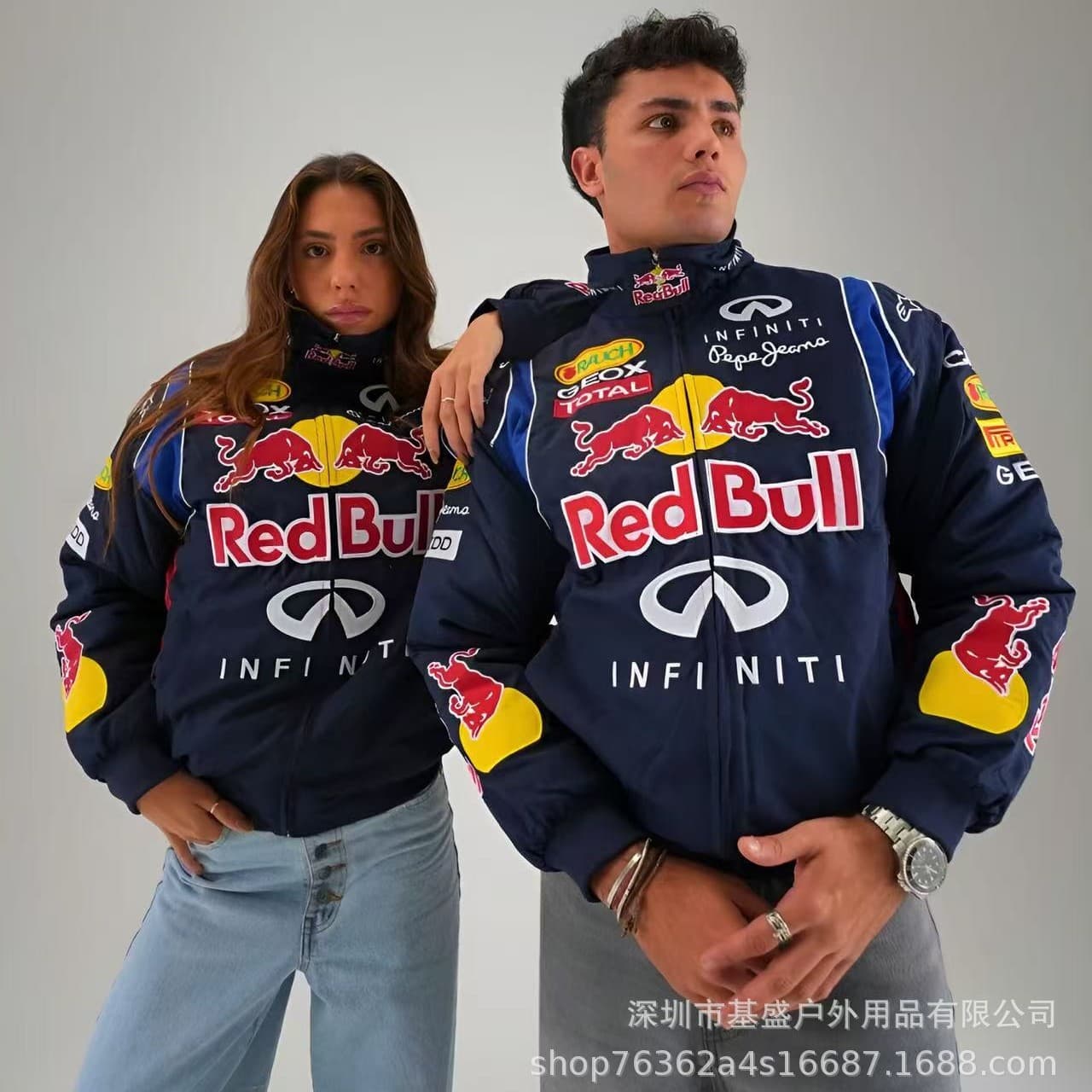 F1 racing suit embroidered F1 jacket retro motorcycle motorcycle riding suit baseball suit plus cotton jacket supports customization 2