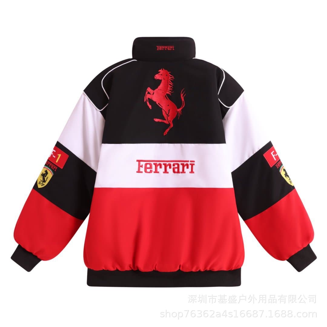 F1 racing suit embroidered jacket cross-border best-selling retro motorcycle riding suit baseball suit plus cotton jacket supports customization 3