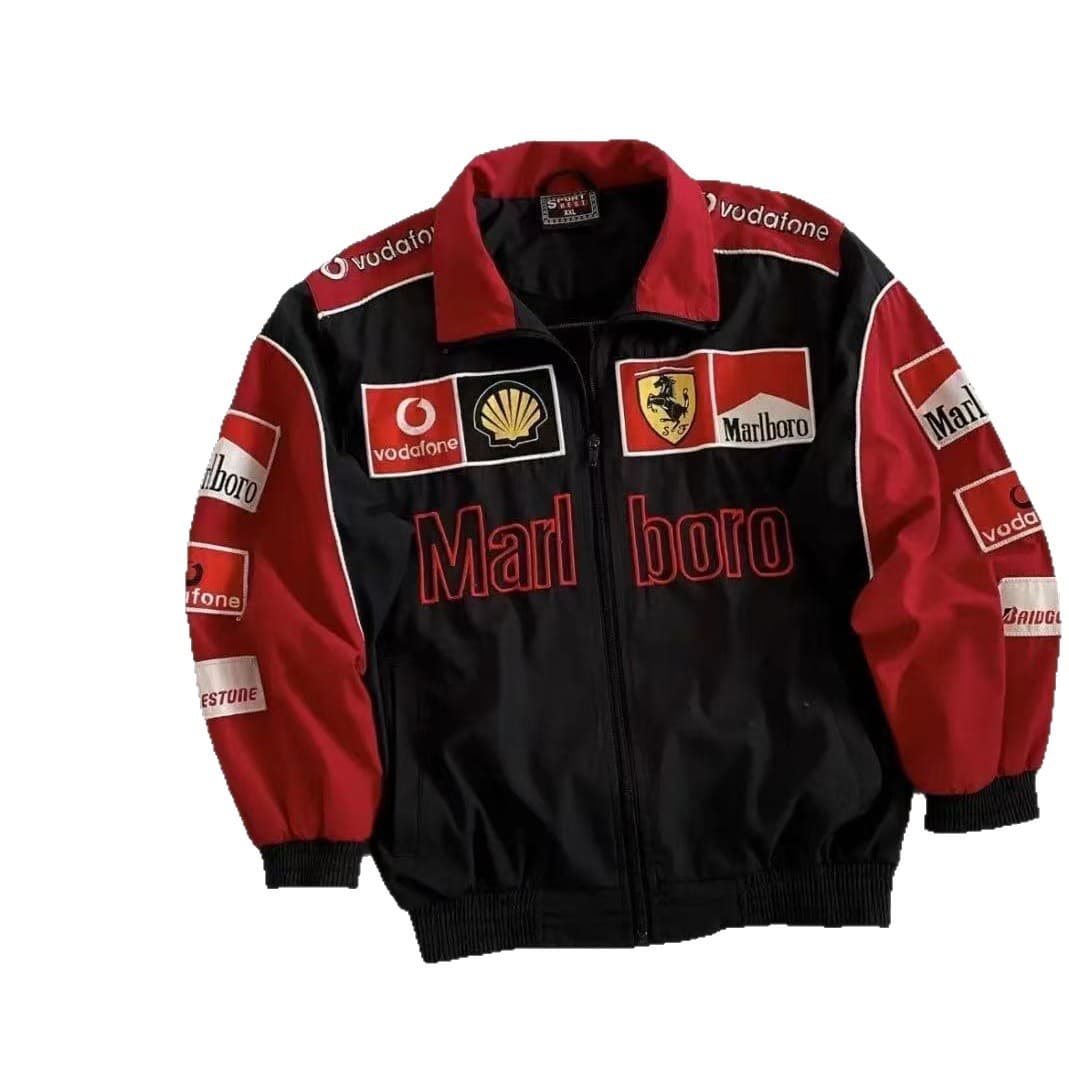 F1 racing suit embroidered jacket Amazon cross-border best-selling retro motorcycle riding jersey plus cotton jacket supports customization 6