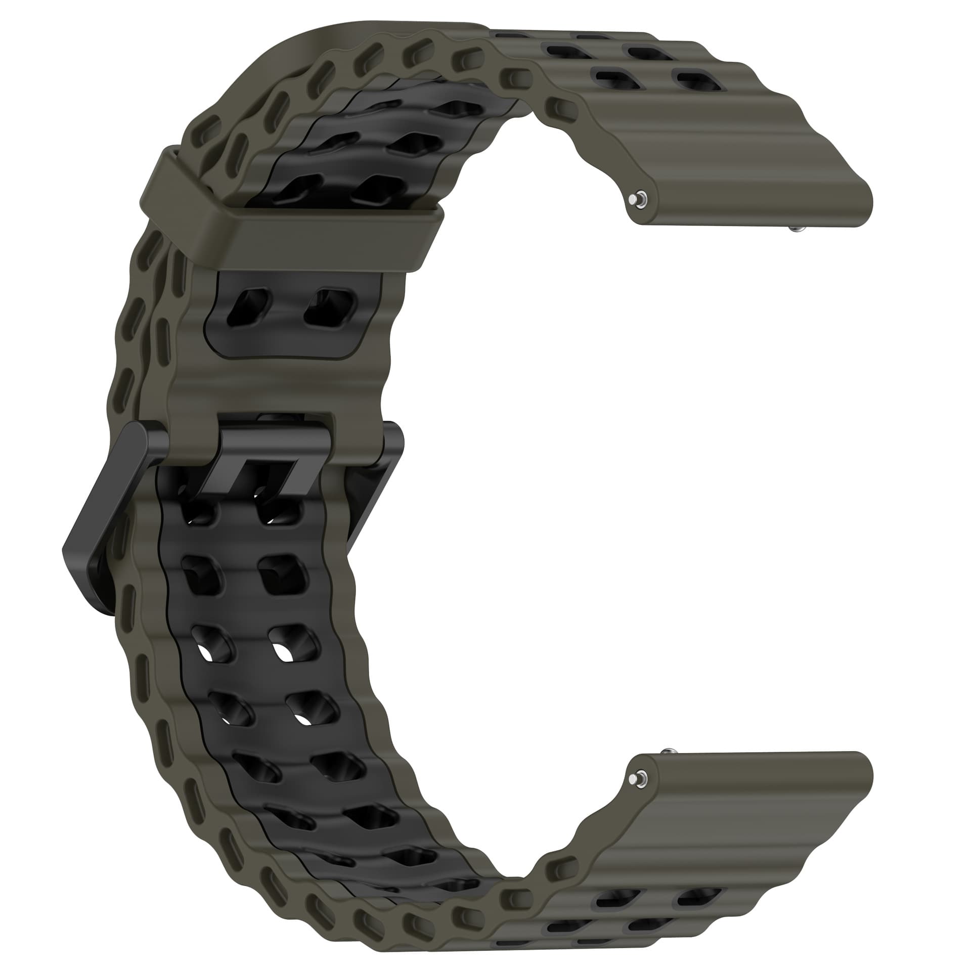Suitable for Samsung galaxy Huawei double-breasted smart bracelet watch strap anti-slip fashion watch silicone strap 9