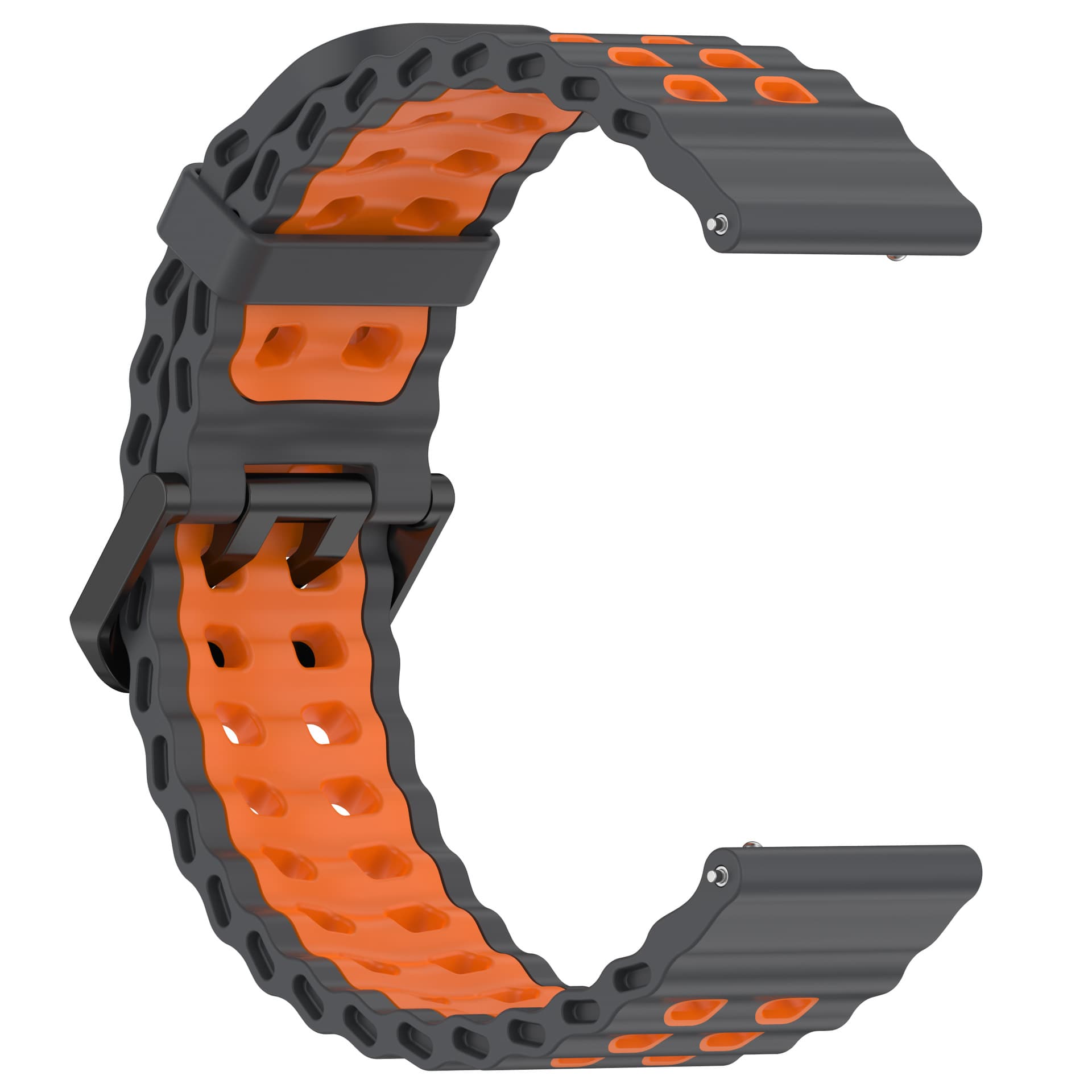 Suitable for Samsung galaxy Huawei double-breasted smart bracelet watch strap anti-slip fashion watch silicone strap 10