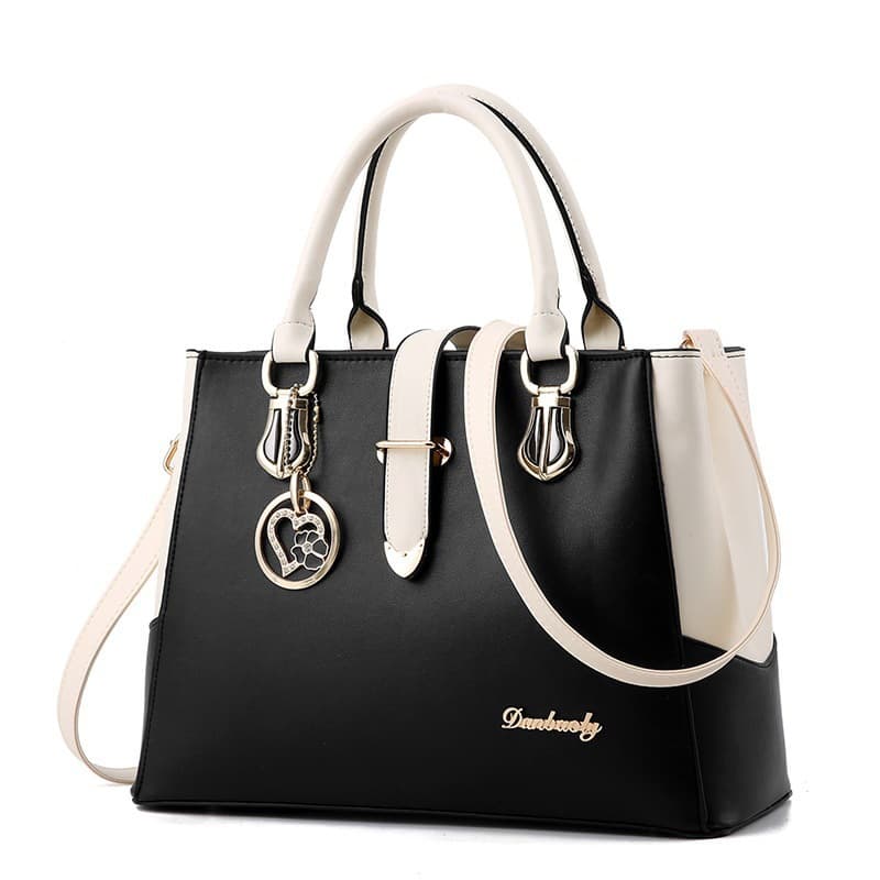 Cross-border wholesale women's handheld tote bag hot-selling women's bag 2022 new color matching PU leather shaped shoulder crossbody bag