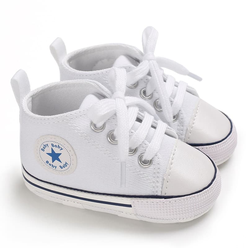 Spring and Autumn 0-1 year old baby sports shoes soft sole baby canvas toddler shoes 3