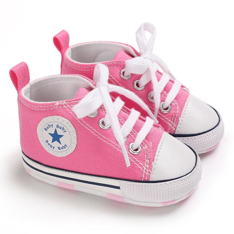 Spring and Autumn 0-1 year old baby sports shoes soft sole baby canvas toddler shoes 6