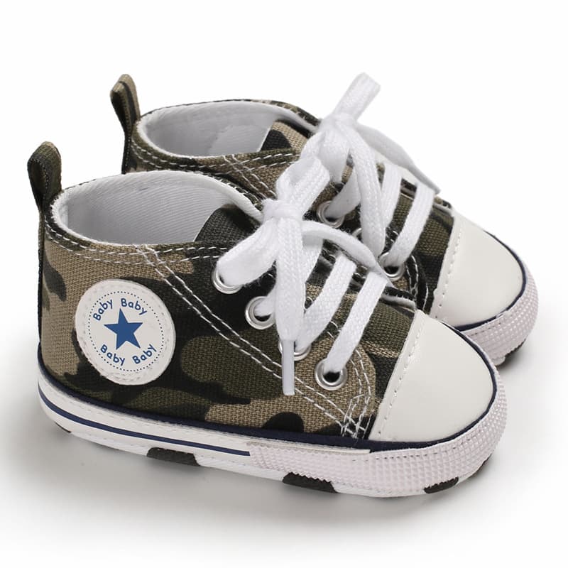 Spring and Autumn 0-1 year old baby sports shoes soft sole baby canvas toddler shoes 7