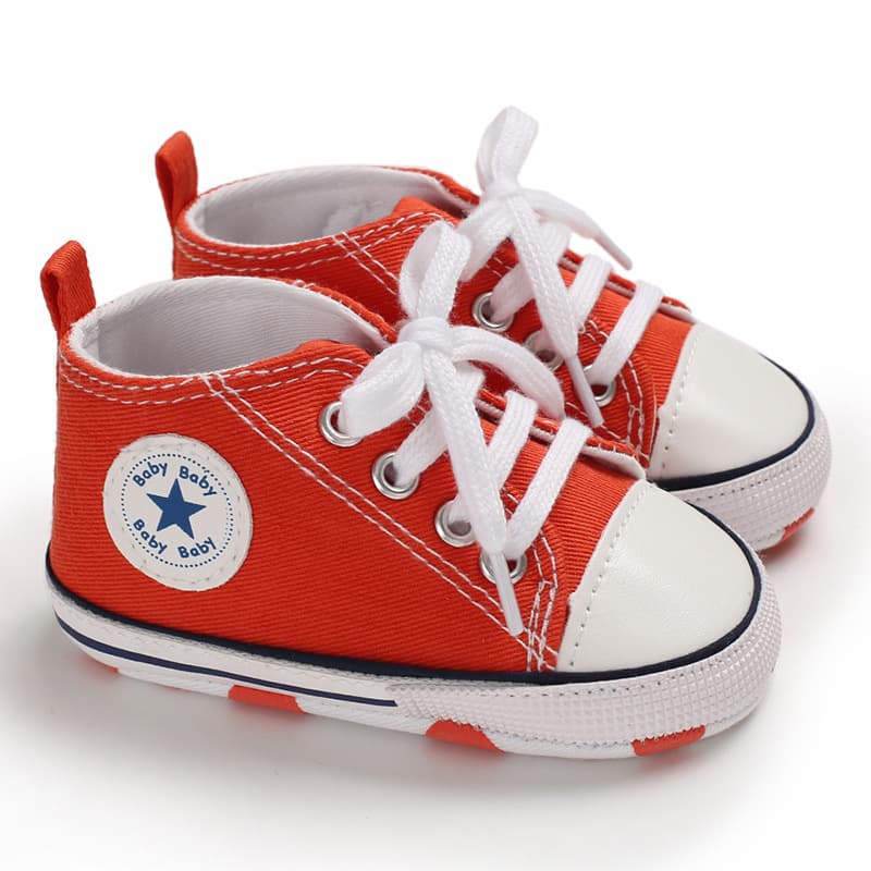 Spring and Autumn 0-1 year old baby sports shoes soft sole baby canvas toddler shoes 8