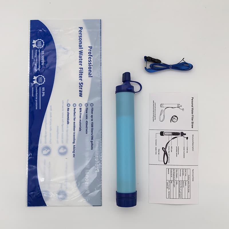Portable outdoor water purifier, field emergency, individual soldier, wilderness life-sustaining straw, outdoor camping filter, direct drinking water filter 7