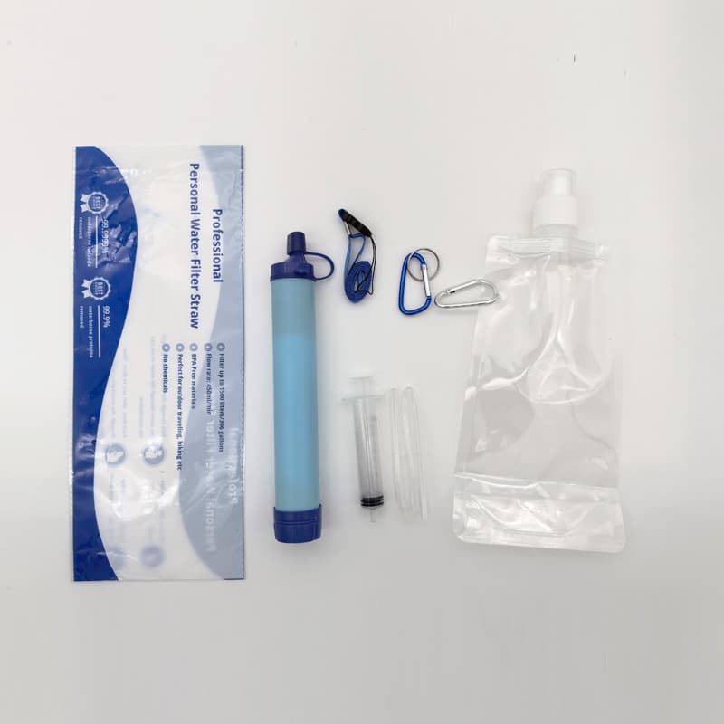 Portable outdoor water purifier, field emergency, individual soldier, wilderness life-sustaining straw, outdoor camping filter, direct drinking water filter 10