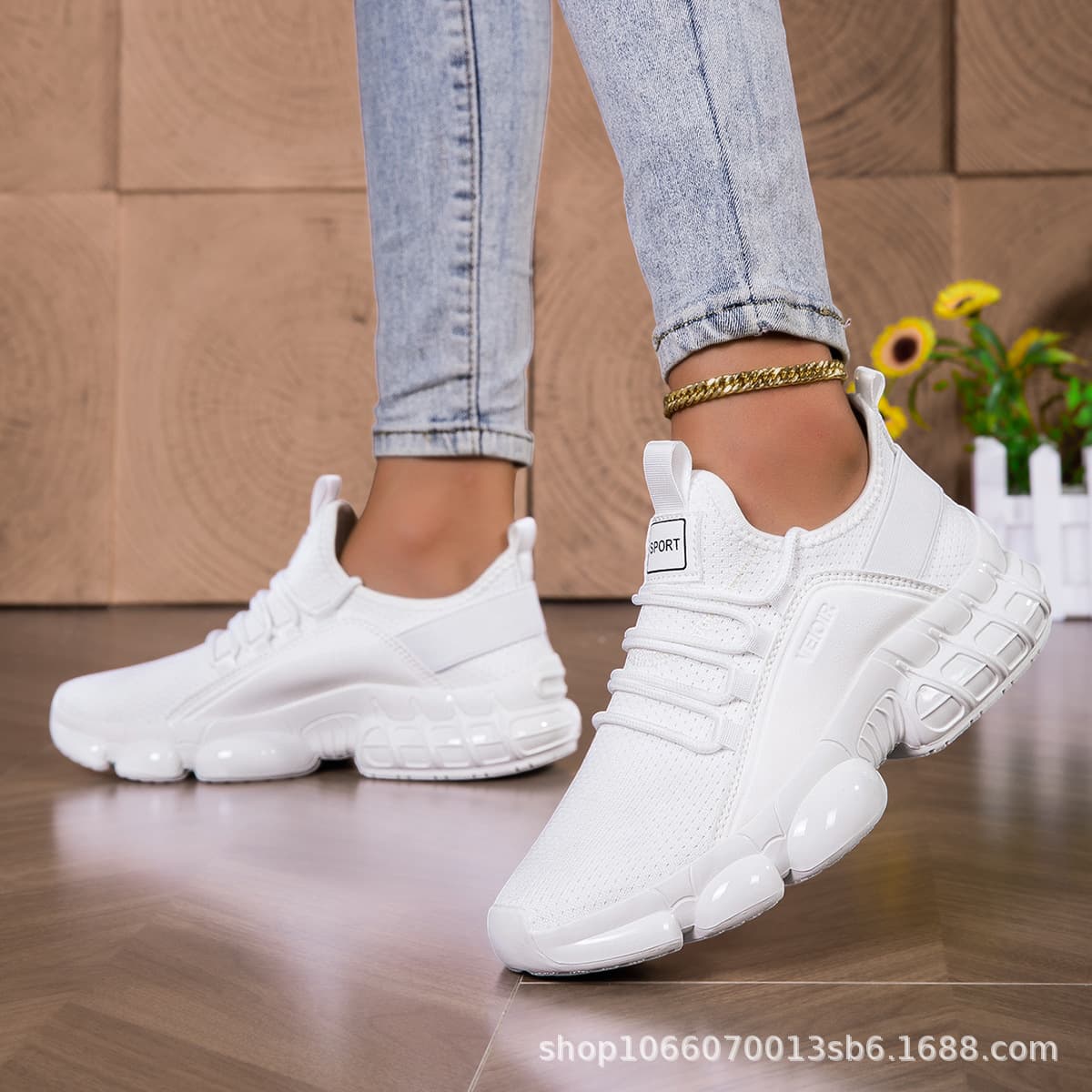 Dad's shoes mesh breathable casual trendy shoes outdoor fashion versatile ready-made student running shoes 4