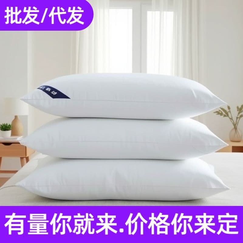 Wholesale hotel's same feather silk pillow for office workers, students, adult sleeping pillows, cervical vertebra neck protection side sleeping pillows 2