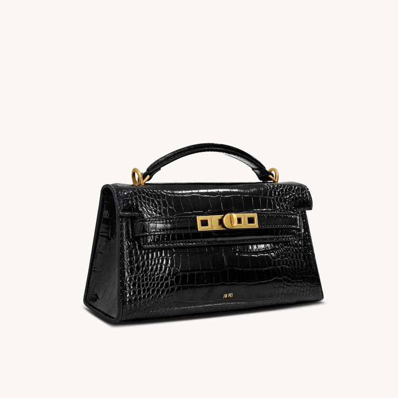 JW PEI handbag Noor crocodile pattern Kelly bag new high-end portable crossbody bag women's bag 2T273 6