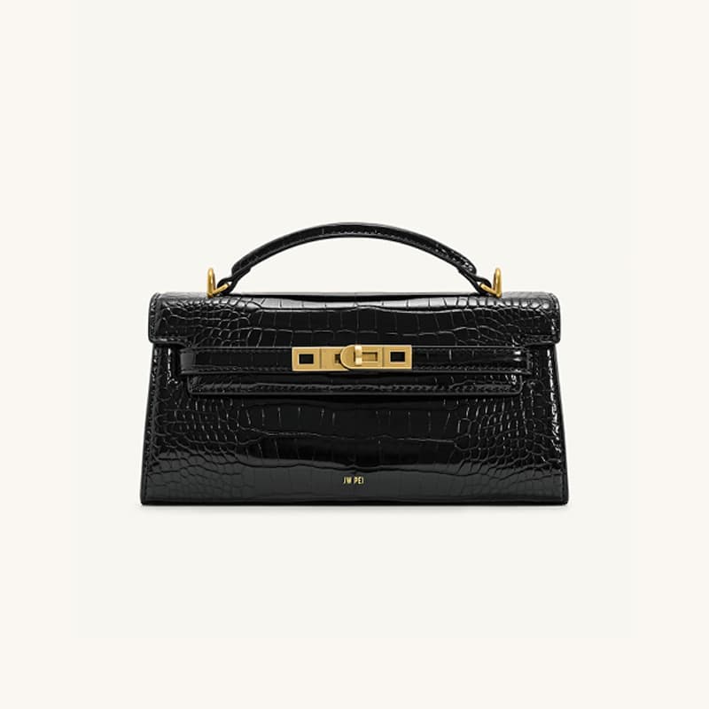JW PEI handbag Noor crocodile pattern Kelly bag new high-end portable crossbody bag women's bag 2T273 7