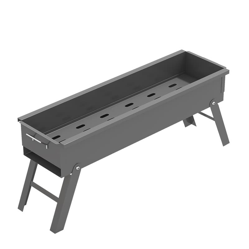 BBQ outdoor portable stacked thick household charcoal barbecue grill outdoor camping equipment full set of charcoal grilled kebabs to steel 6