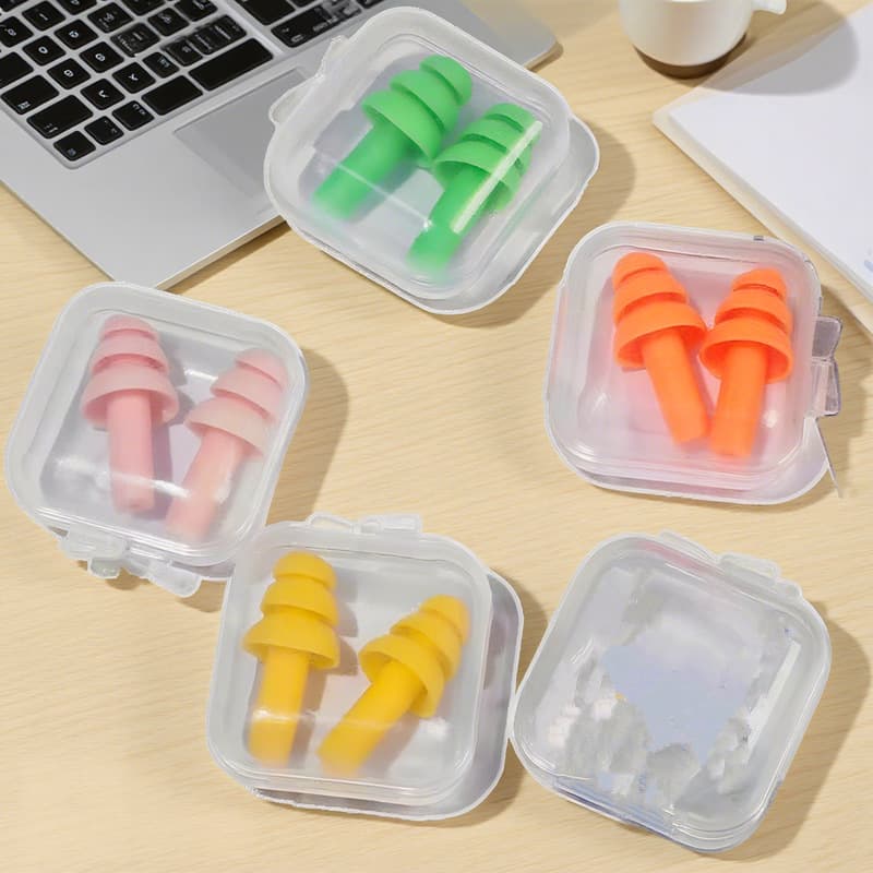 Distribution anti-noise earplugs Christmas tree earplugs sleep study work silicone waterproof earplugs sound isolation earplugs