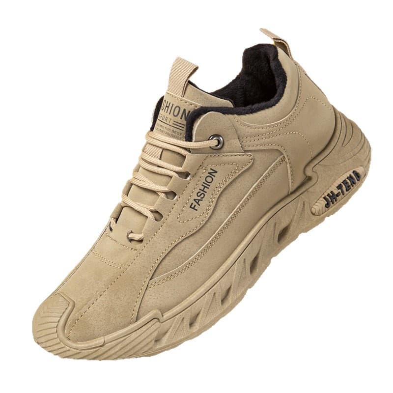 Autumn and winter large size men's shoes 48 fashionable and versatile sports and leisure shoes soft sole non-slip travel shoes plus velvet warm cotton shoes 6