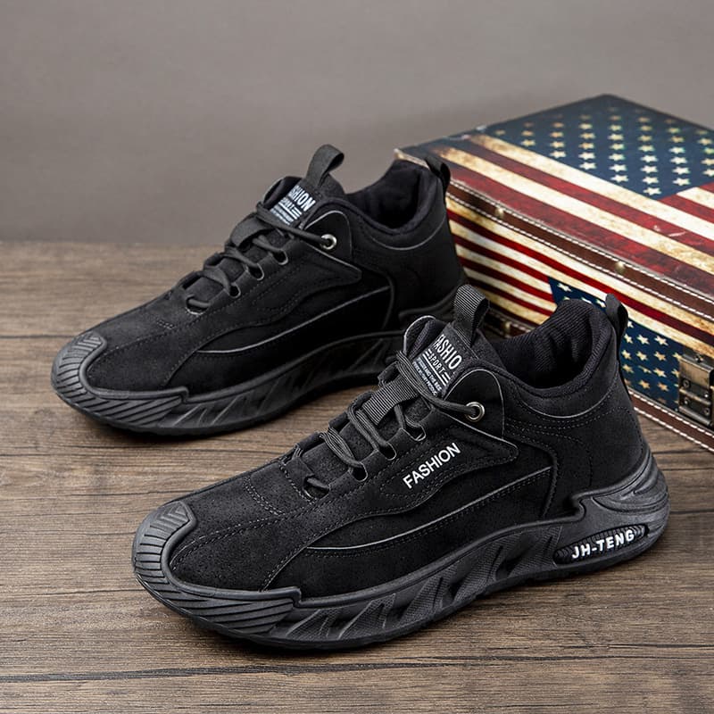 Autumn and winter large size men's shoes 48 fashionable and versatile sports and leisure shoes soft sole non-slip travel shoes plus velvet warm cotton shoes 10