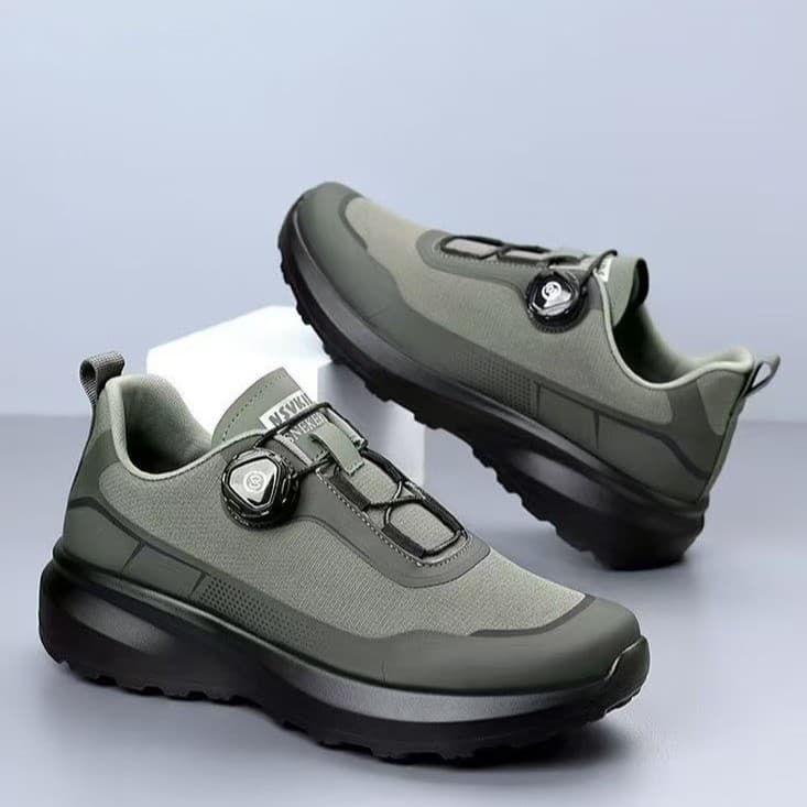 2025 spring popular button men's shoes casual sports outdoor mountaineering breathable cloth shoes cross-border hot selling running men's shoes 7