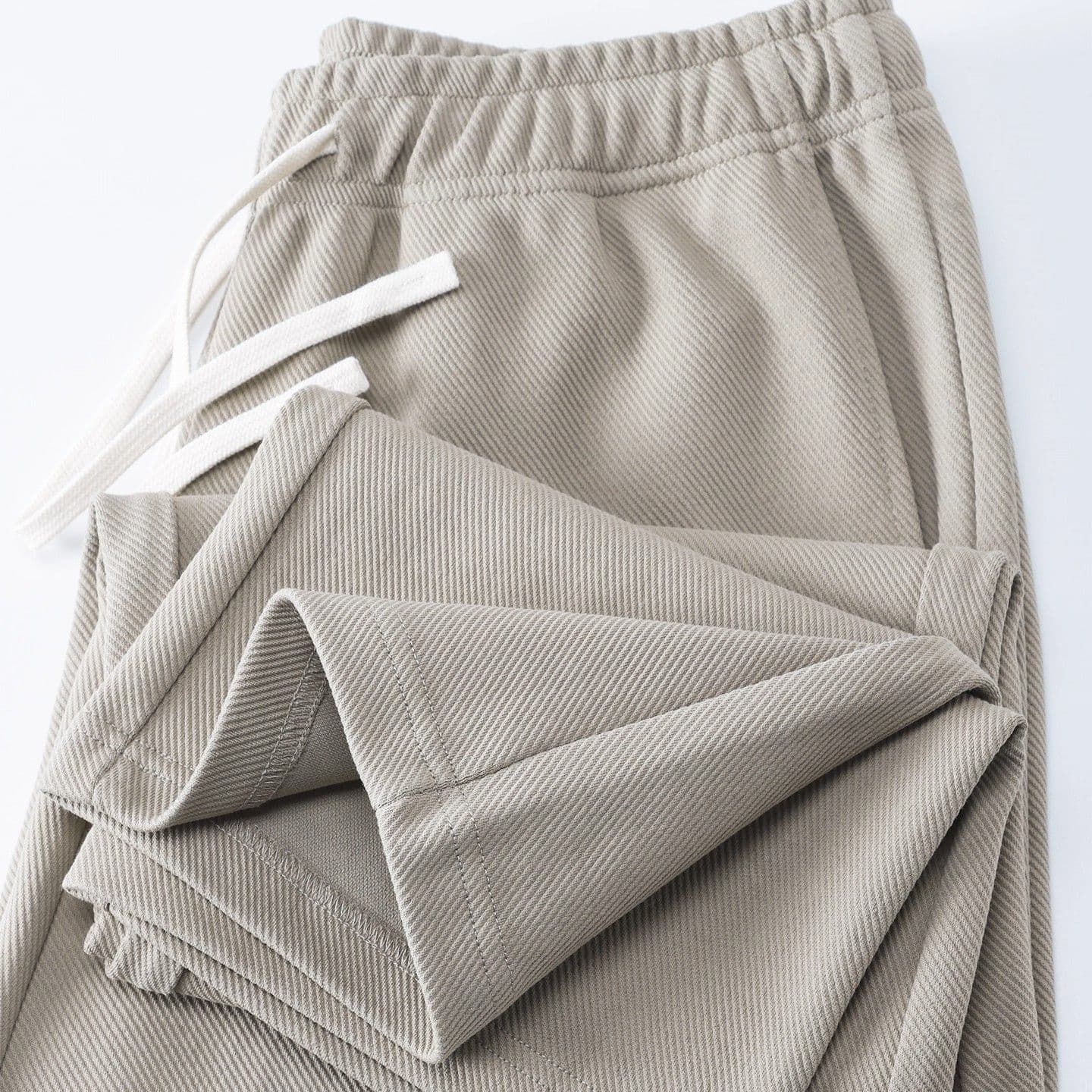 Spring and Autumn 420g atmospheric gray straight pants men's loose sports pants men's casual pants autumn knitted sweatpants 2
