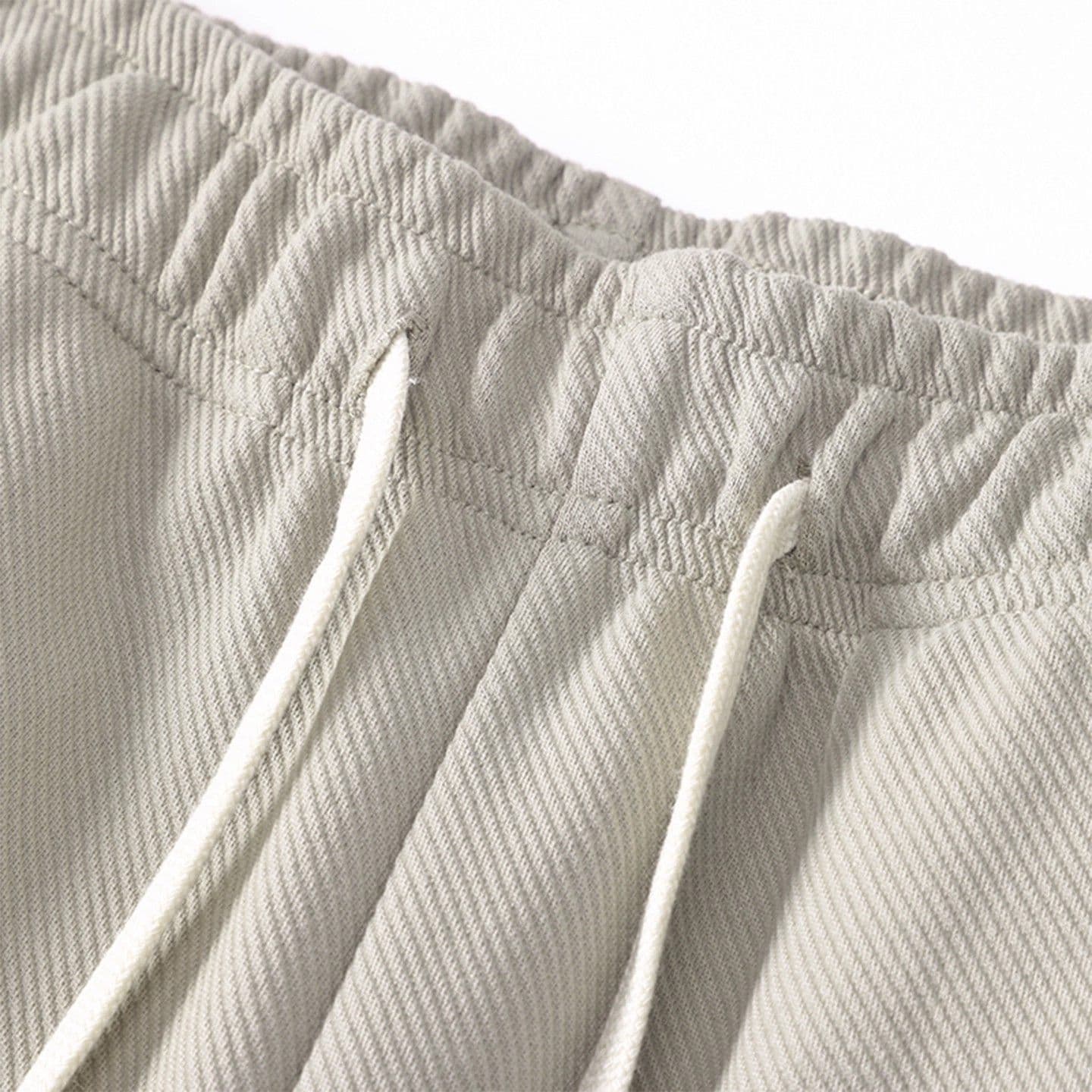 Spring and Autumn 420g atmospheric gray straight pants men's loose sports pants men's casual pants autumn knitted sweatpants 3