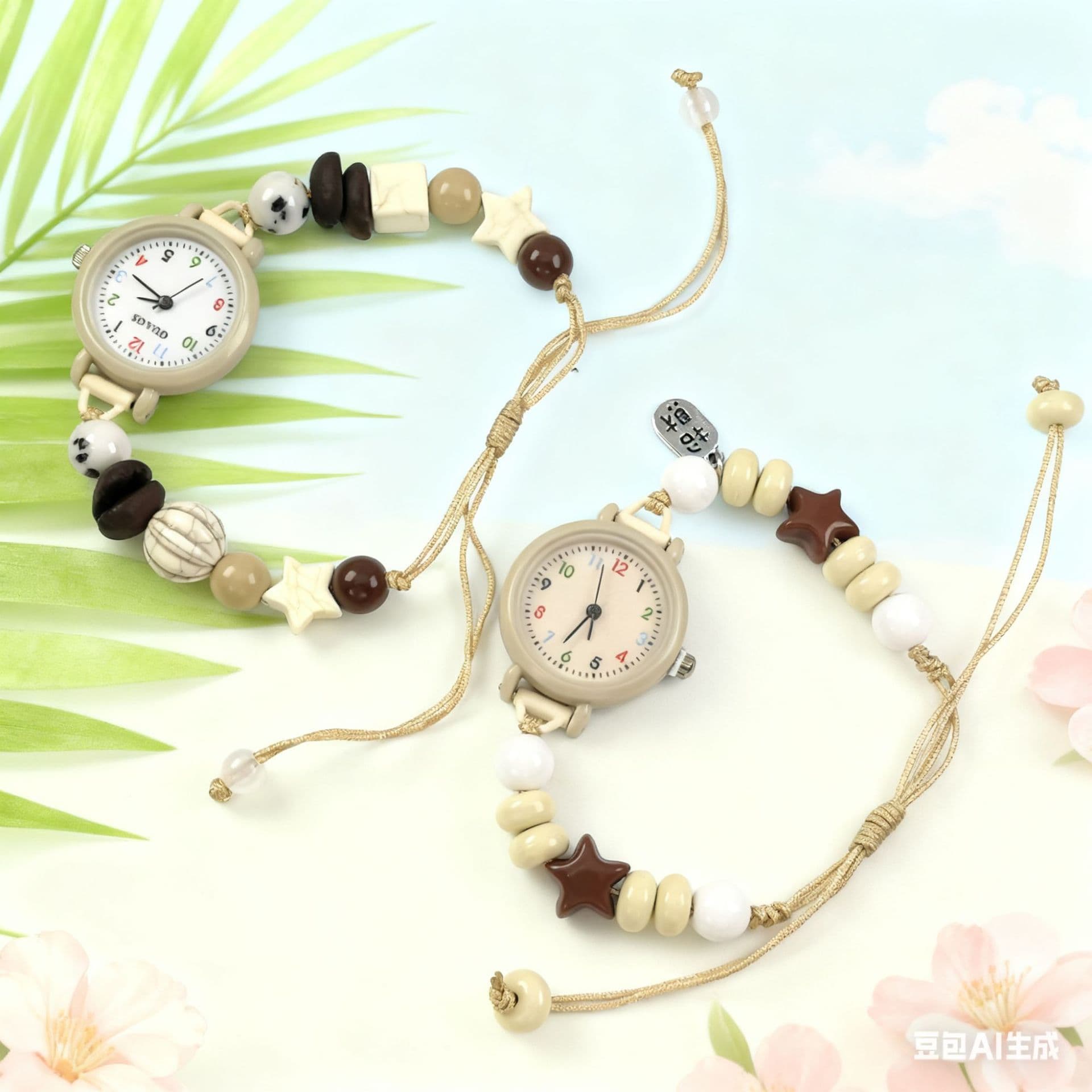 Dopamine milk sweet star love chain watch girls niche non-colliding cute student ladies watch 3