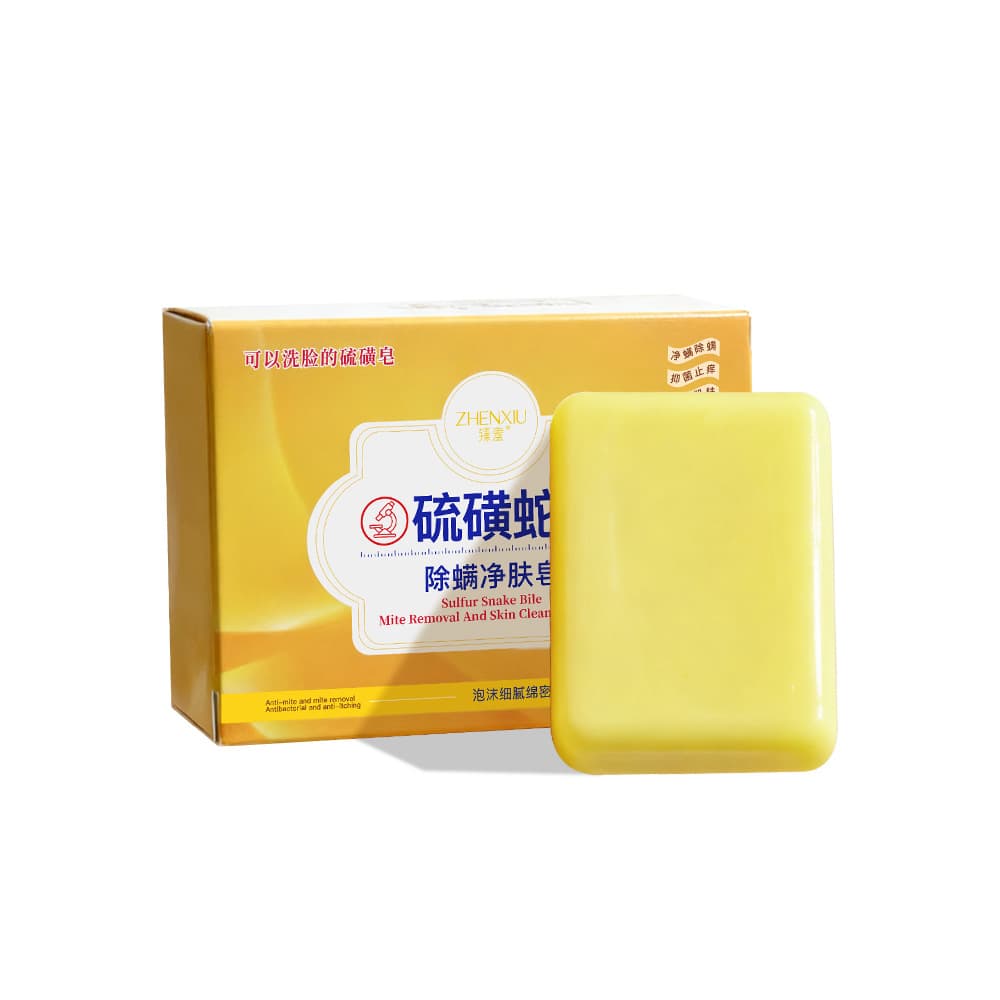 Zhensha sulfur snake gallbladder mite removal cleansing soap facial cleanser special for removing mites and lasting fragrance cleansing sulfur soap 7