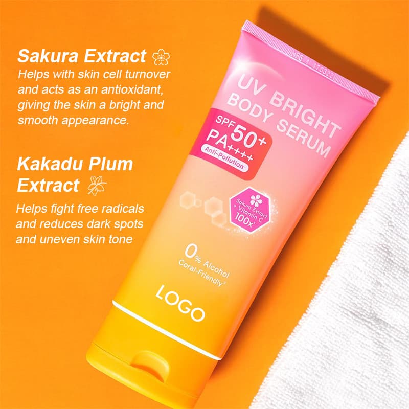 Cross-border exclusive supply of TK's popular body sunscreen SPF50 UV protection, skin brightening body lotion, sunscreen 4