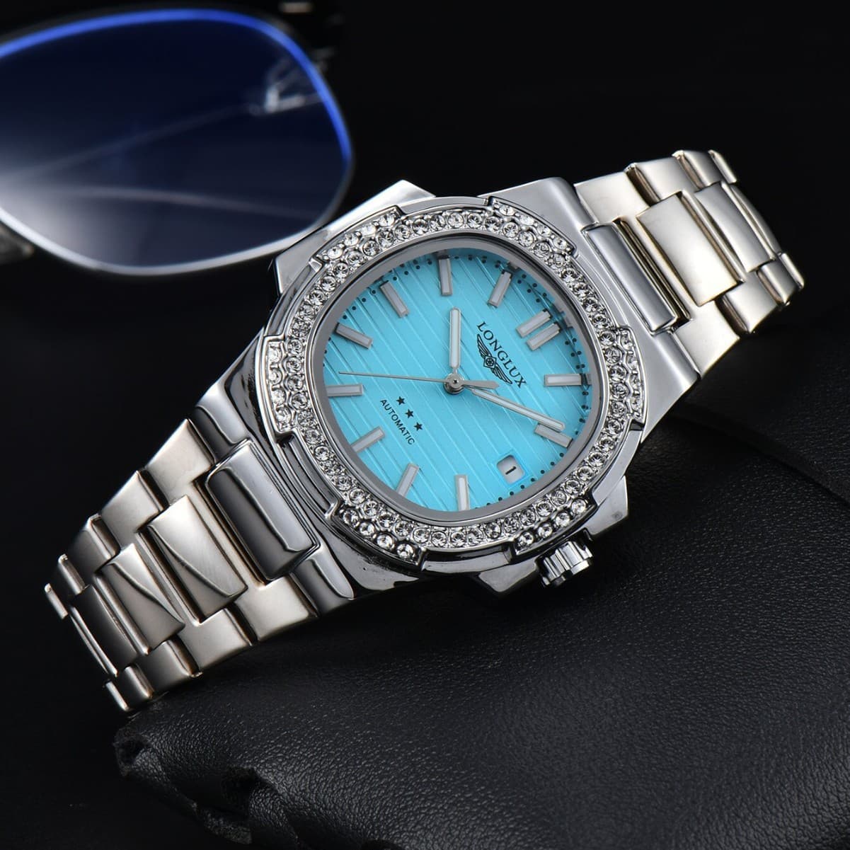 LONGLUX automatic cross-border foreign trade machinery with brick calendar waterproof luminous stainless steel men's luxury watch 3
