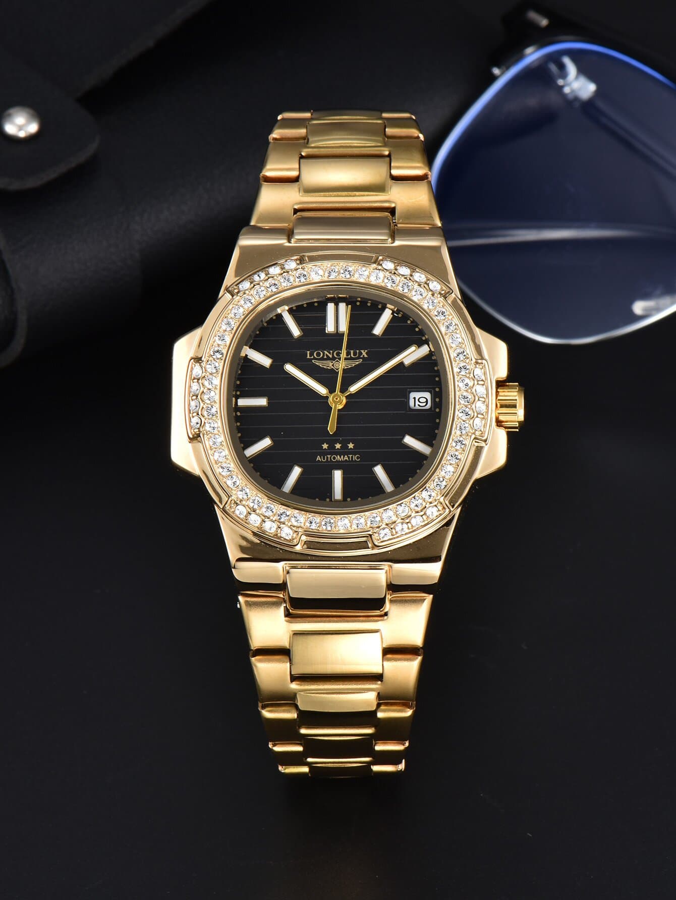 LONGLUX automatic cross-border foreign trade machinery with brick calendar waterproof luminous stainless steel men's luxury watch 7