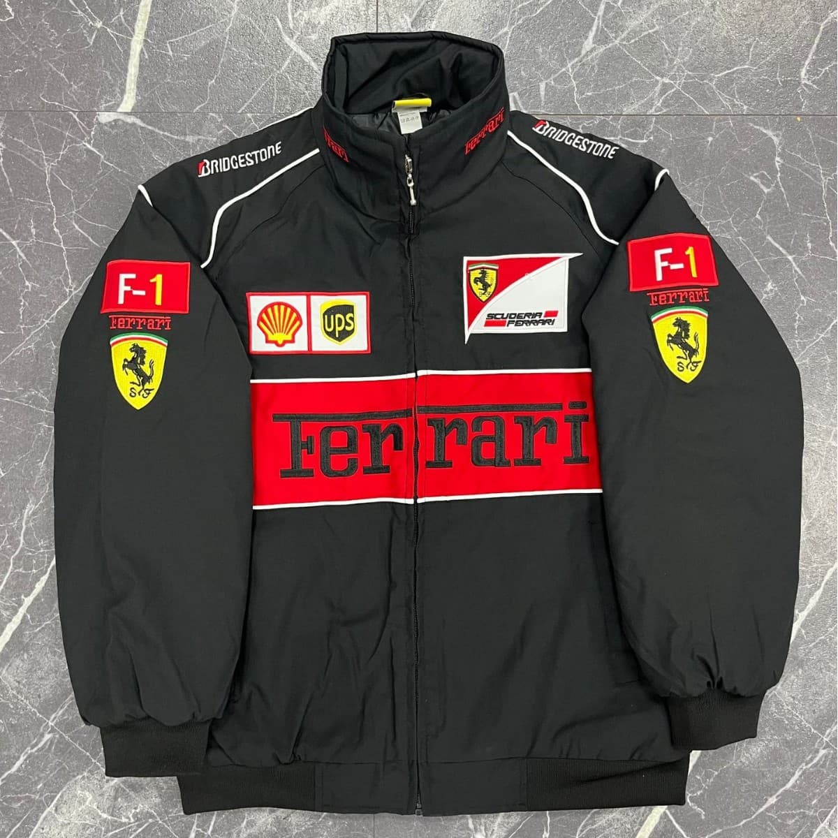 F1 racing suit embroidered jacket cross-border best-selling retro motorcycle riding suit baseball suit plus cotton jacket supports customization 5