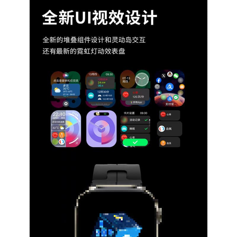 Smart watch Huaqiangbei watchS10 message reminder phone exercise heart rate payment IOS/Android universal 4