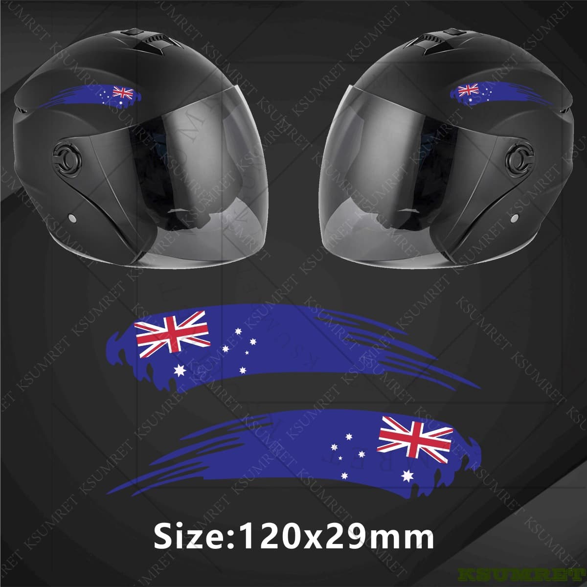 Motorcycle stickers are suitable for helmet decals, national flags, waterproof stickers, helmet modification accessories stickers 7