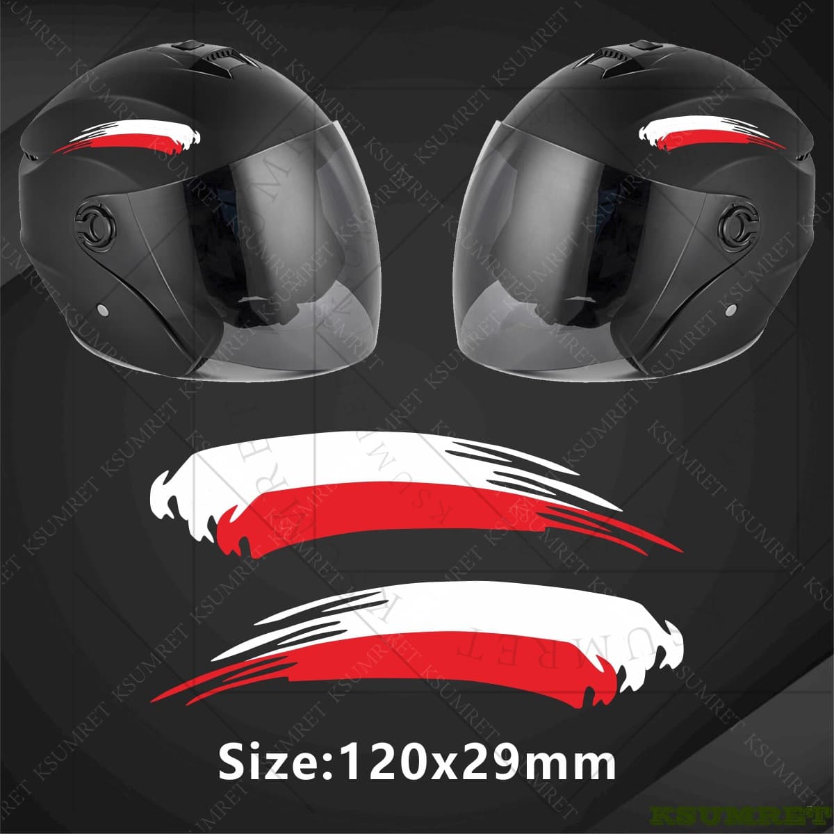 Motorcycle stickers are suitable for helmet decals, national flags, waterproof stickers, helmet modification accessories stickers 8