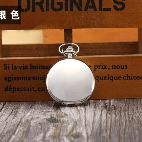 Simple Classic Flip Pocket Watch Male and Female Student Watch Necklace Flip Fashion Creative Quartz Watch Gift Souvenir 3