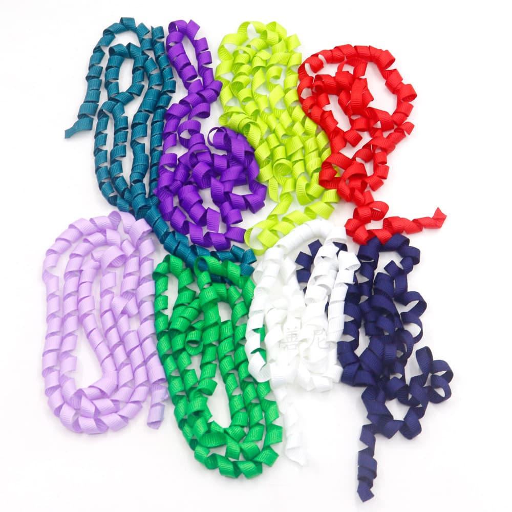 Cross-border hot sale 6mm rolled threaded ribbon toy sewing accessories gift box packaging diy production 2