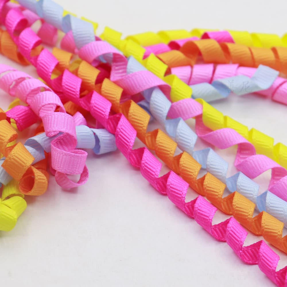 Cross-border hot sale 6mm rolled threaded ribbon toy sewing accessories gift box packaging diy production 4