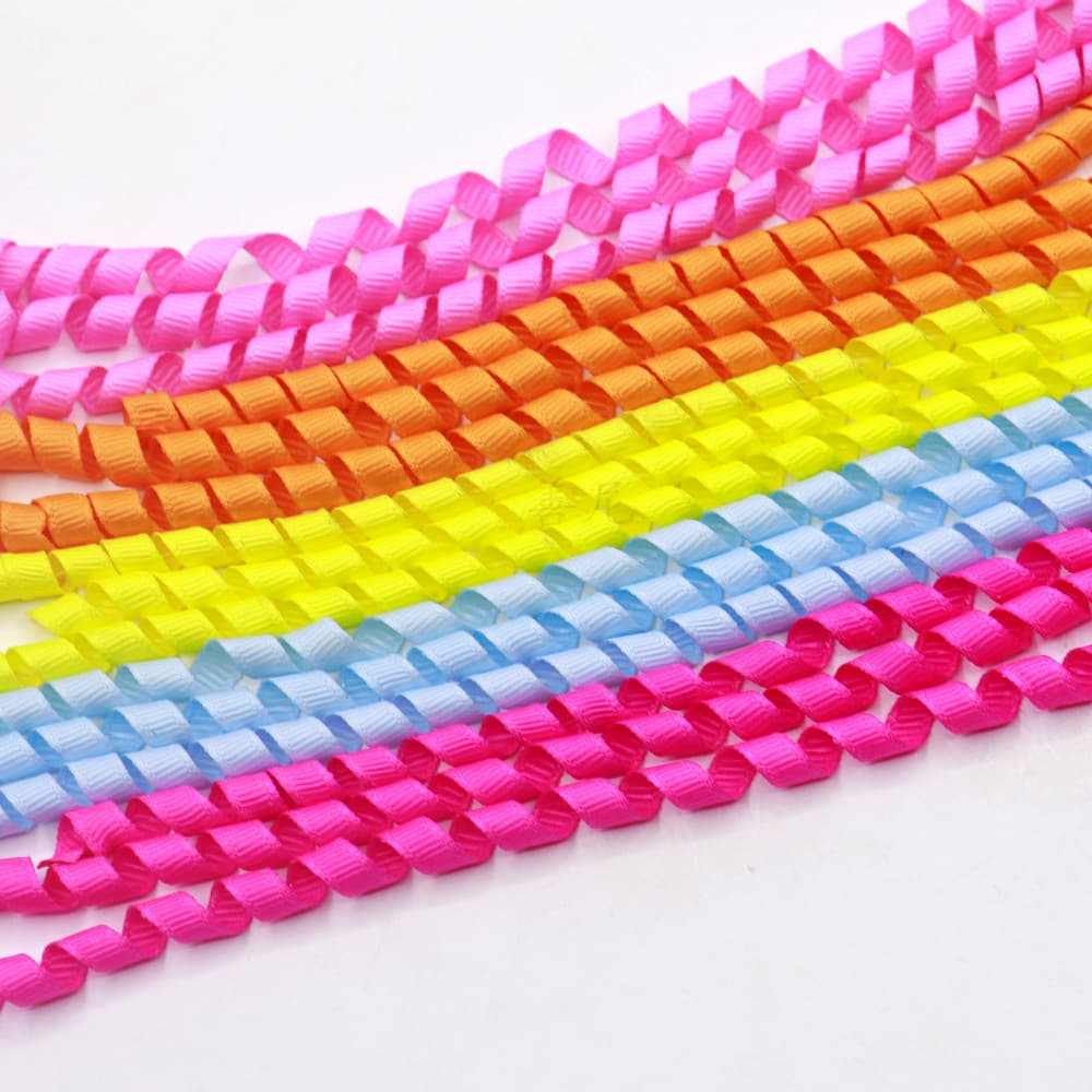 Cross-border hot sale 6mm rolled threaded ribbon toy sewing accessories gift box packaging diy production 5