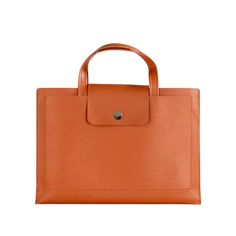 Cross-border a4 leather business document bag portable briefcase conference information bag large capacity file bag custom logo 6