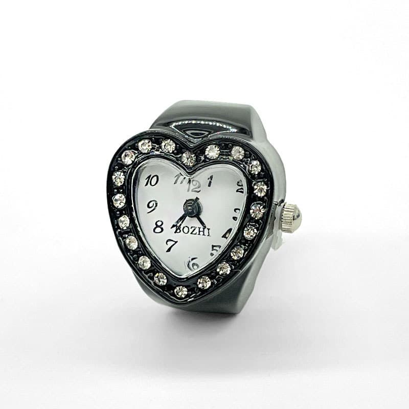 [Ring Watch] Korean style love with diamond trendy best-selling temperament female ring watch directly approved by cross-border foreign trade manufacturers 8