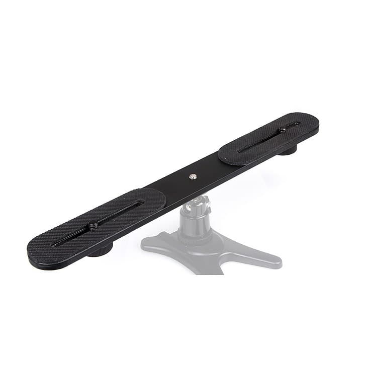 Mobile phone double-head bracket bracket crossbar one-word bracket metal flash tripod platform plate fill light stand 3