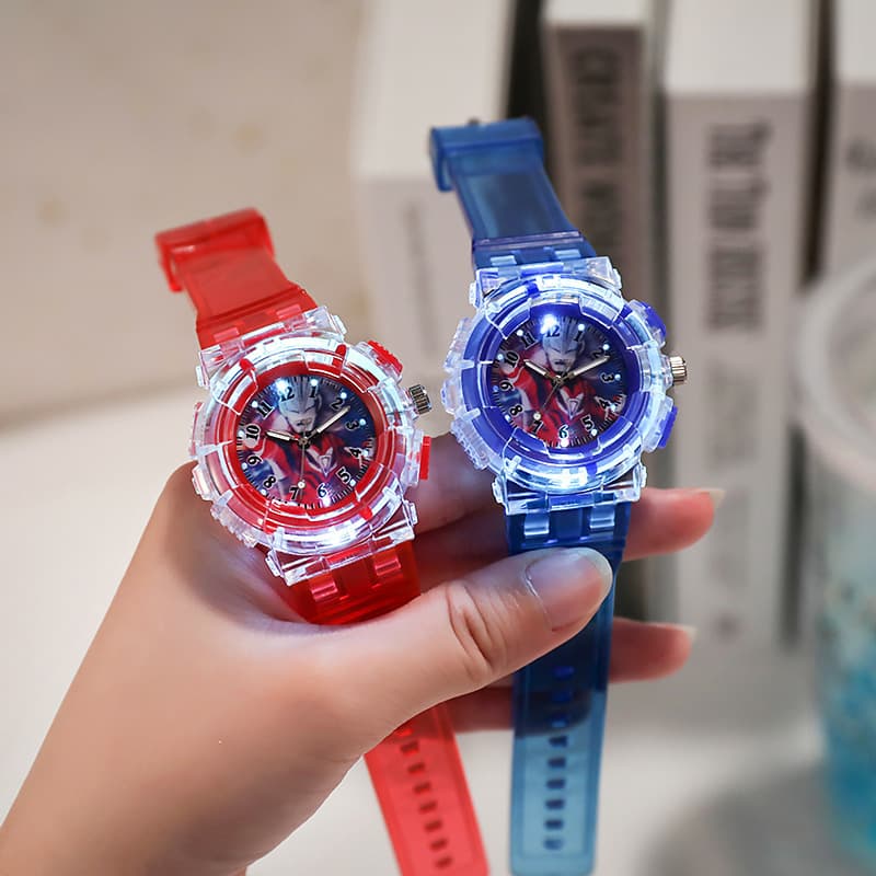 Ultraman luminous watch cartoon luminous children's watch led student sports electronic watch men's watch wholesale gift 2
