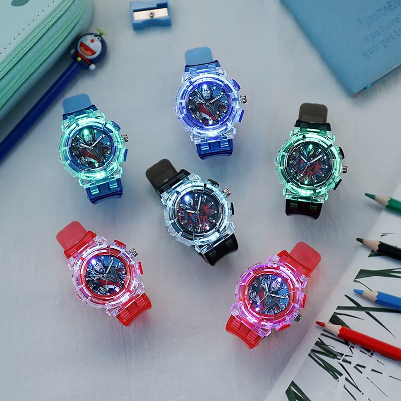 Ultraman luminous watch cartoon luminous children's watch led student sports electronic watch men's watch wholesale gift 3
