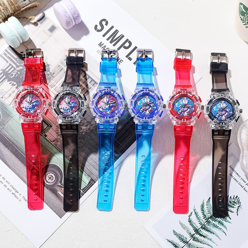 Ultraman luminous watch cartoon luminous children's watch led student sports electronic watch men's watch wholesale gift 4
