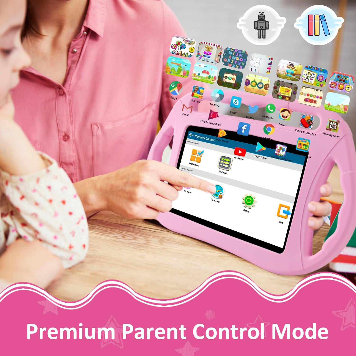 Handheld Learning Educational Game 7-inch Children's Tablet Early Education Android 10 Smart Learning Machine Ready in Stock