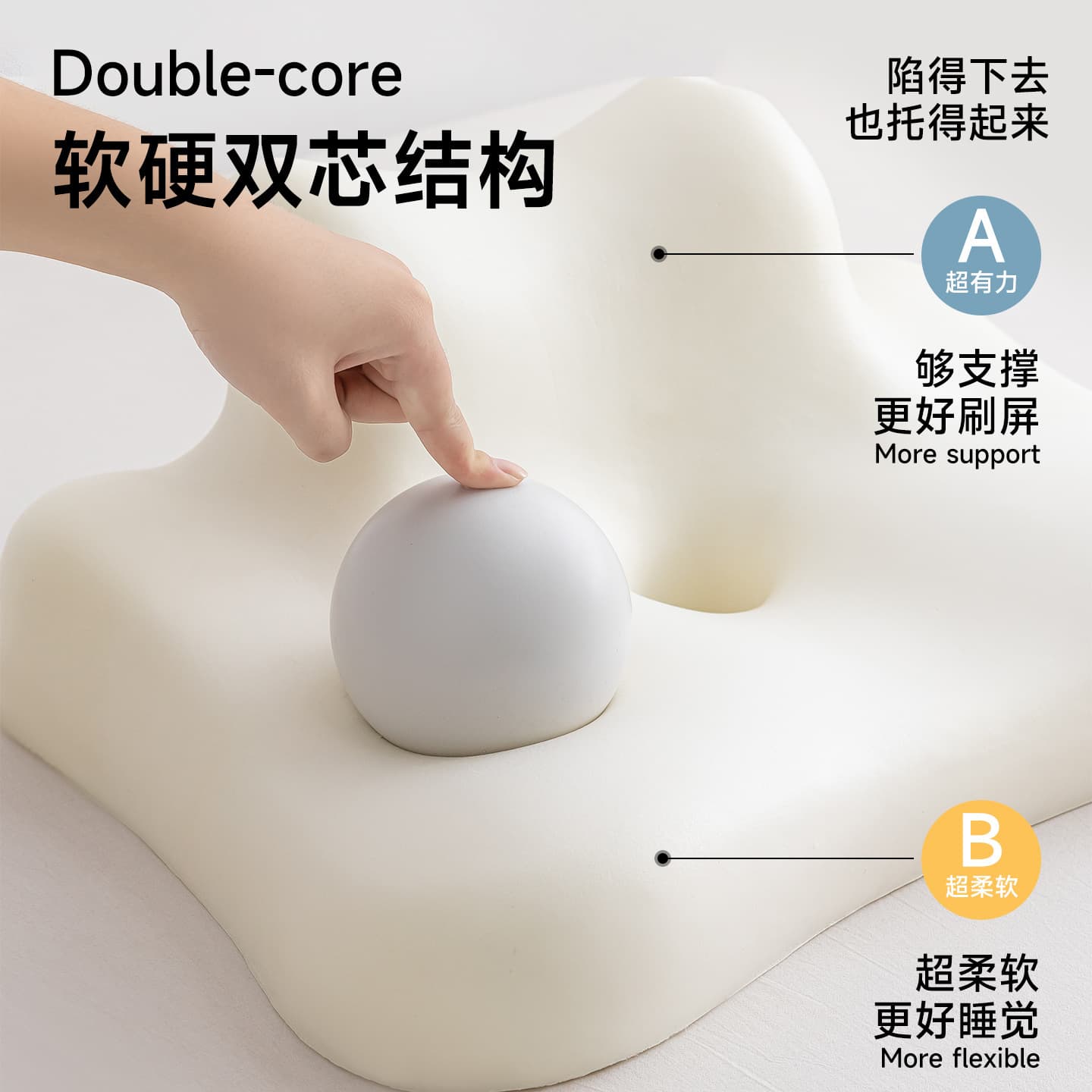 Night owl neck pillow for sleeping and playing with mobile phone, special cervical spine pillow for sleeping on the bed, bedside cushion, multi-functional sleeping pillow 4
