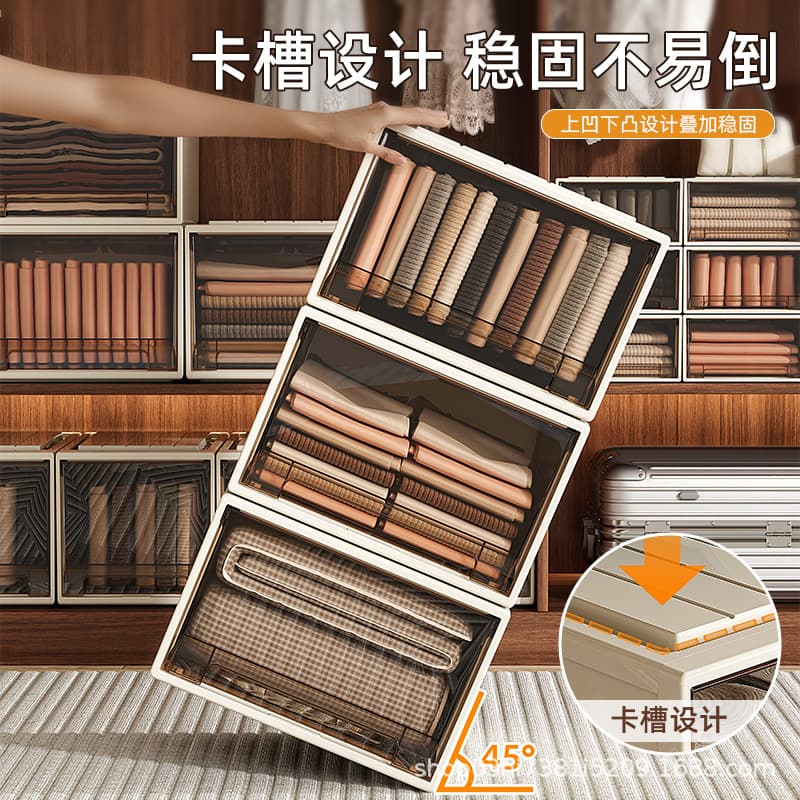 Drawer storage box storage box clothes wardrobe storage layered artifact home drawer cabinet clothing storage box 4