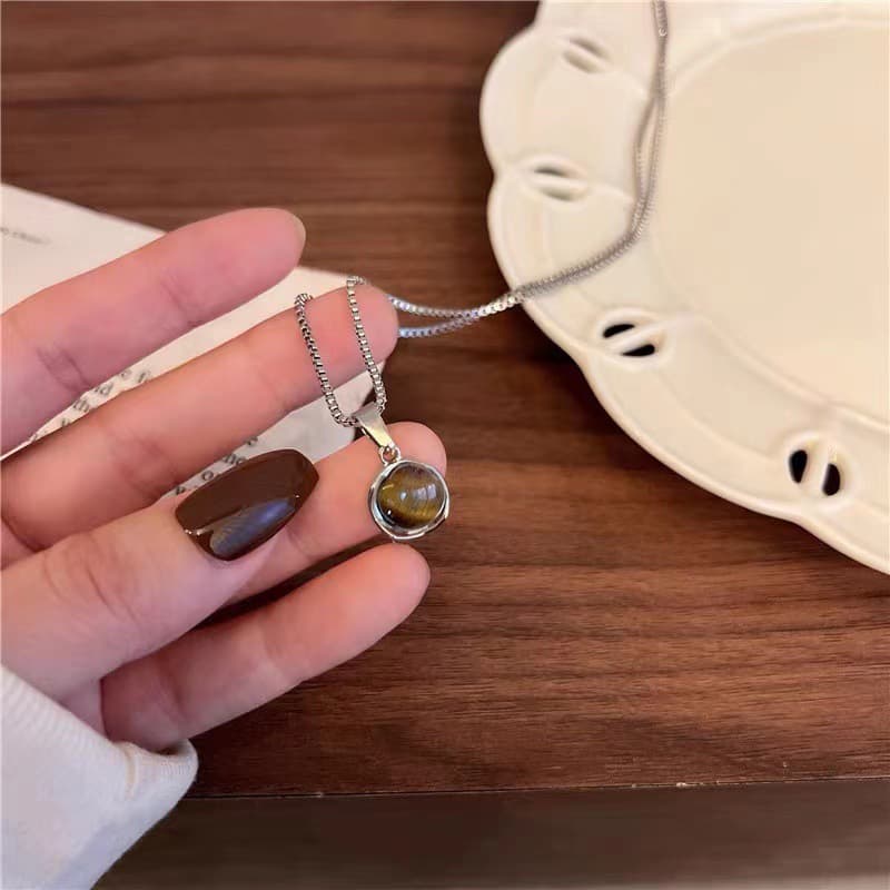 Korean style fashion geometric necklace for women ins cool style spliced ​​clavicle chain sweater chain light luxury niche 4